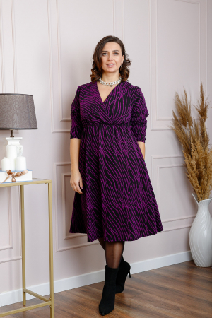 Rochii - Rochie Elise eleganta cu imprimeu mov