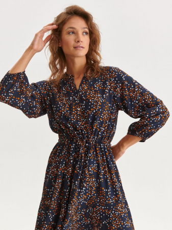 Rochie midi cu maneca lunga si picatele colorate [4]