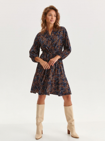 Rochie midi cu maneca lunga si picatele colorate [0]