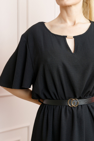 Rochie neagra clos cu curea in talie [1]