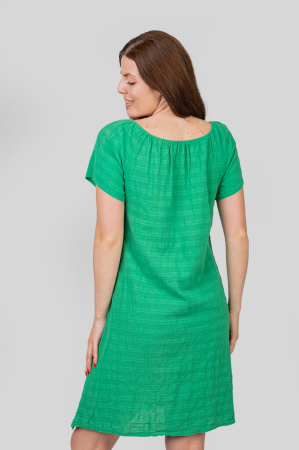 Rochie verde cu aplicatii florale [3]