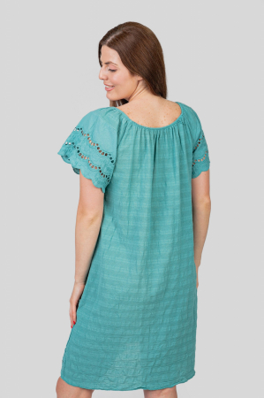 Rochie verde mint cu detaliu perforat [3]