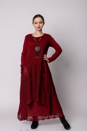Rochie visinie boho chic cu baza asimetrica [2]