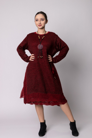Rochie visinie boho chic cu crepeuri laterale [0]
