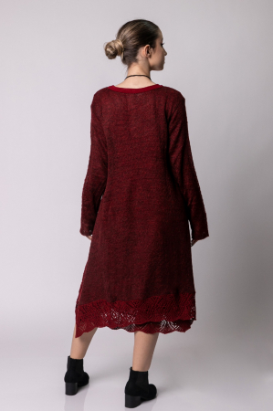 Rochie visinie boho chic cu crepeuri laterale [3]