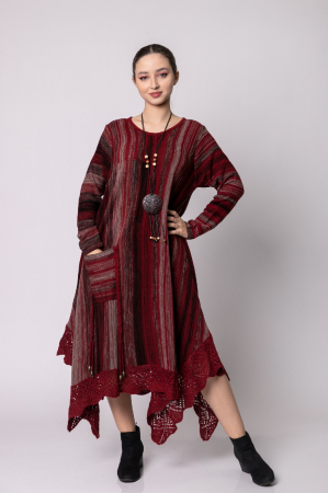 Rochie visinie in degrade boho chic cu baza asimetrica [0]