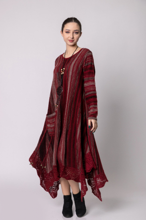 Rochie visinie in degrade boho chic cu baza asimetrica [2]