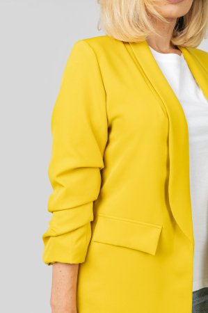 Sacou galben mustar cu maneci incretite [1]