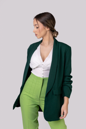 Sacou verde cu maneci incretite [2]