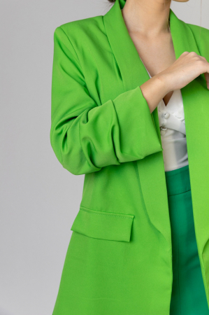 Sacou verde praz cu maneci incretite [1]