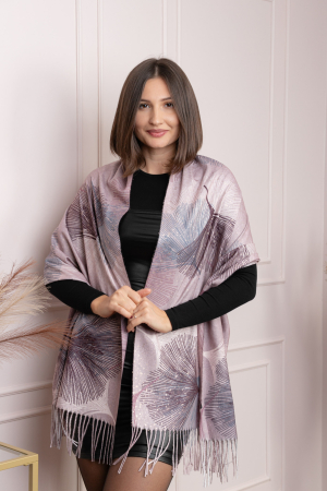 Sal dama roz pudrat cu imprimeu abstract si sclipici fin Becky [2]