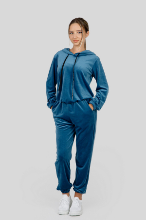 Tinute sport/casual - Trening albastru din catifea
