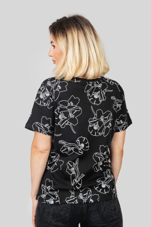 Tricou negru cu maci albi [2]