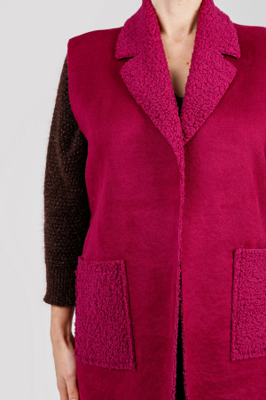 Vesta tip cojoc visinie cu buzunare aplicate [1]