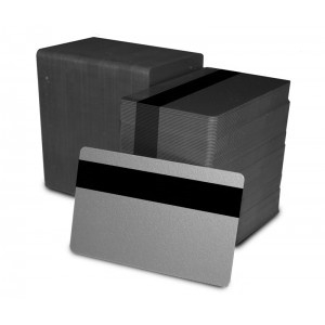 Carduri din PVC - Card argintiu cu banda magnetica HiCo argintiu