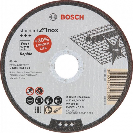 Tăiere, Degroşare şi Periere - BOSCH DISC TAIERE INOX 125X1 MM