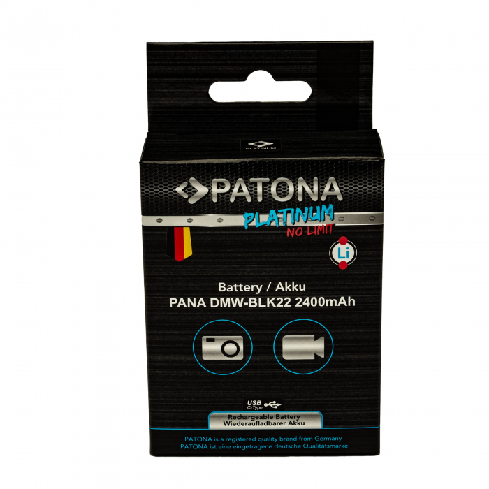 Acumulator cu intrare USB-C pentru Panasonic DMW-BLK22 2400mAh Patona Platinum [8]