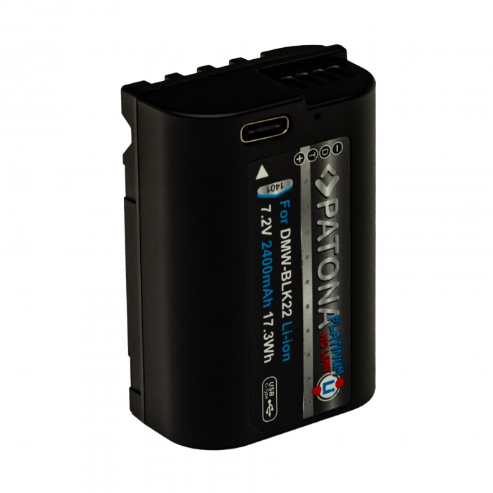 Acumulator cu intrare USB-C pentru Panasonic DMW-BLK22 2400mAh Patona Platinum [5]