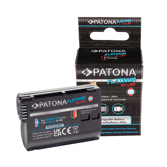 Acumulator Patona Platinum EN-EL15B 2600mAh pentru Nikon D7000 D7100 D600 D610 D800 D800E D810 D850 Z7 V1 [3]
