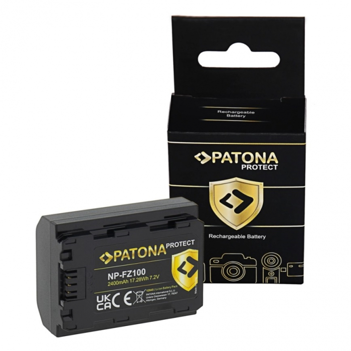 Acumulator Patona Protect NP-FZ100 2400mAh pentru Sony Alpha A7 III Alpha 9 II [2]