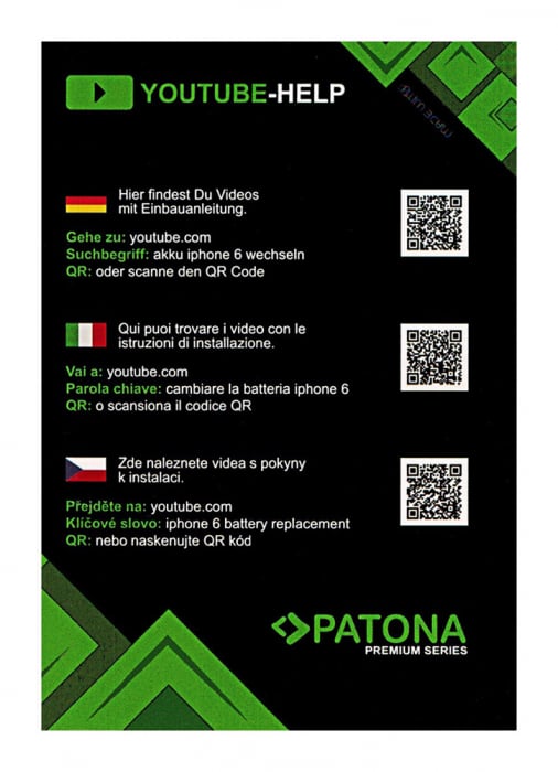 Acumulator pentru Apple iPhone 6 include chit de inlocuire Patona Premium [9]