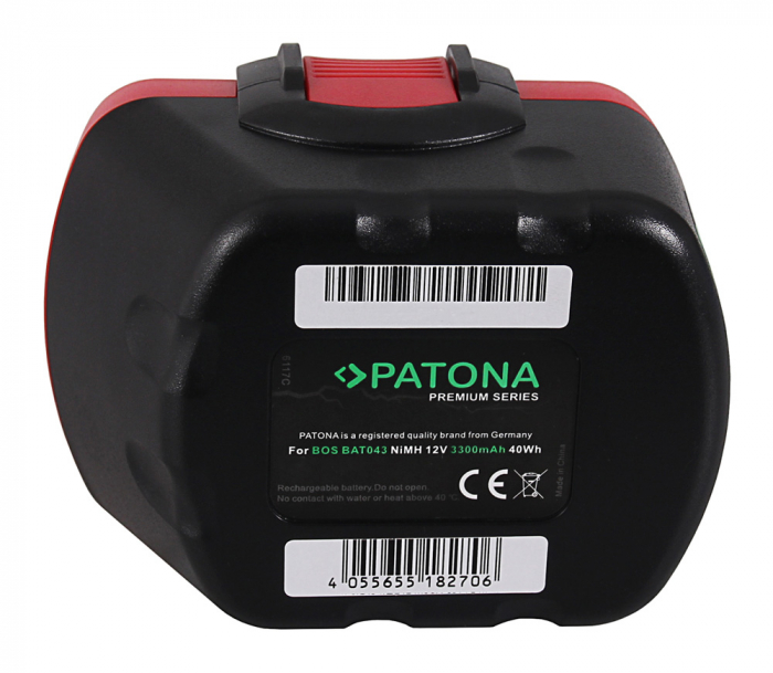 Acumulator pentru BOSCH 2607335675 BAT043 12V 3300mAh Patona Premium [4]