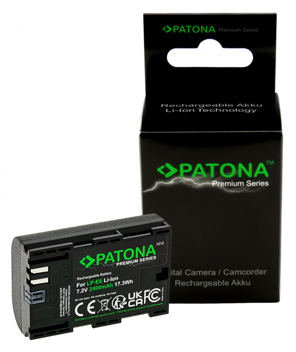 Acumulator pentru Canon LP-E6 2400mAh Patona Premium [3]