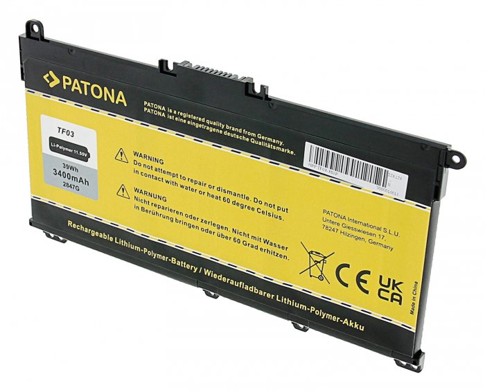 Acumulator pentru HP Pavilion 15-CC Serie Patona [2]