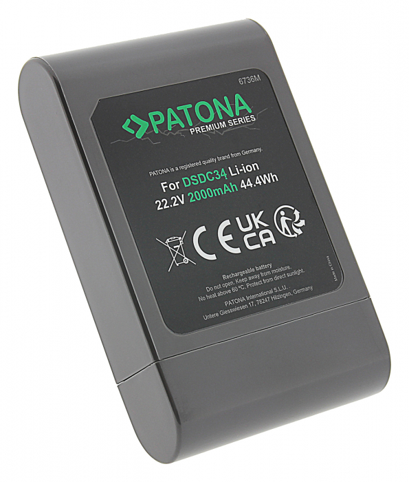 Acumulator pentru Dyson DC30 DC31 DC34 DC35 DC43 DC45 DC56 DC57 2000mAh Patona Premium [5]