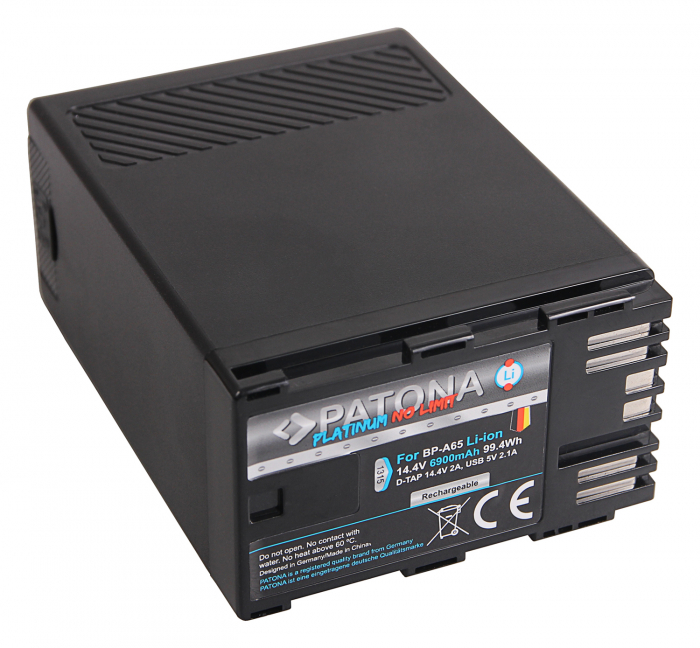 Acumulator tip Canon BP-A65 D-Tap ieșire USB 6900mAh Patona Platinum [2]