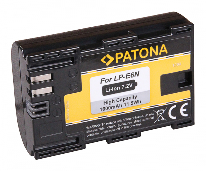 Acumulator tip Canon LP-E6N 1600mAh Patona [2]