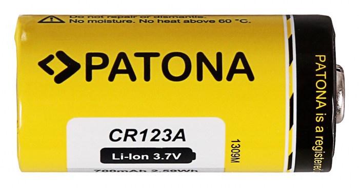 Acumulator tip CR123A 700mAh Patona [2]