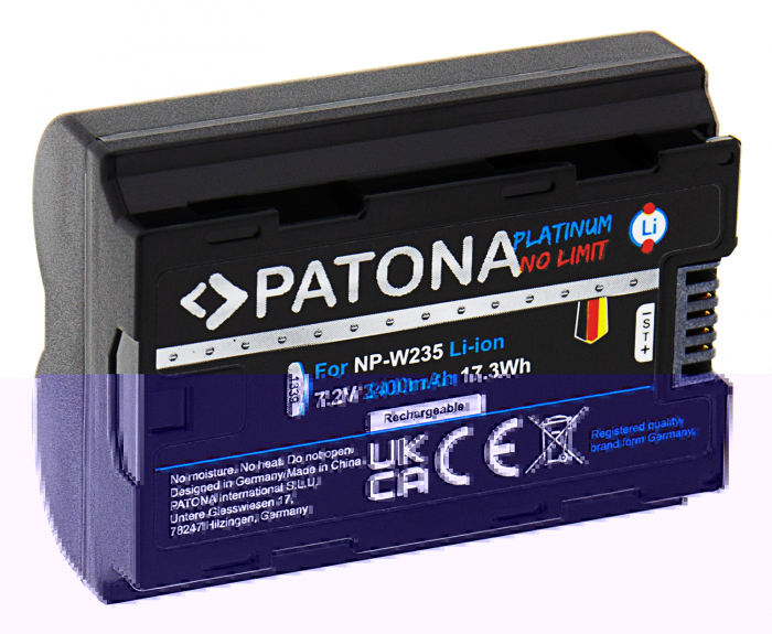 Acumulator tip Fuji NP-W235 2400mAh Patona Platinum [2]