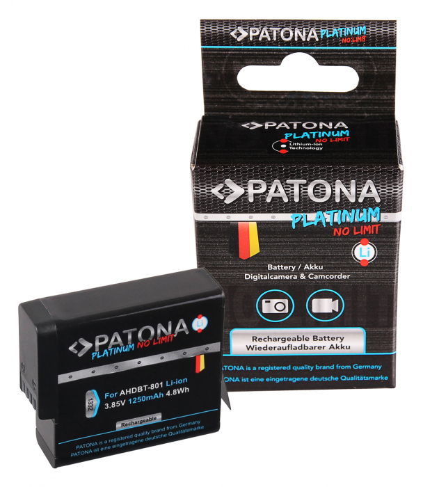 Acumulator tip GoPro AHDBT-801 1250mAh Patona Platinum [4]