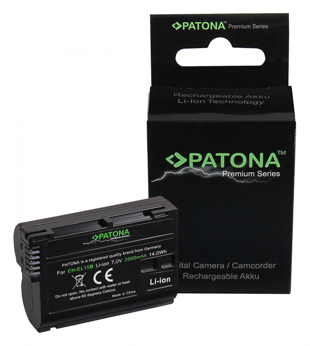 Acumulator Patona Premium EN-EL15 2250mAh pentru Nikon V1 D7000 D7100 D800 D810 D800E D600 D610 Z6 Z7 [3]