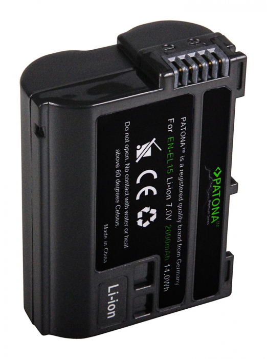 Acumulator Patona Premium EN-EL15 2250mAh pentru Nikon V1 D7000 D7100 D800 D810 D800E D600 D610 Z6 Z7 [2]