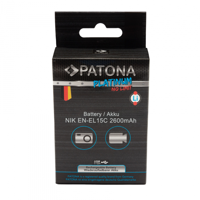 Acumulator tip Nikon EN-EL15 cu port USB-C 2600mAh Patona Platinum [6]