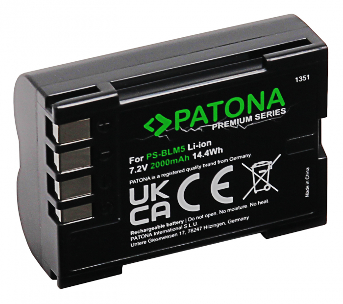 Acumulator tip Olympus BLM1 BLM5 2000mAh Patona Premium [2]