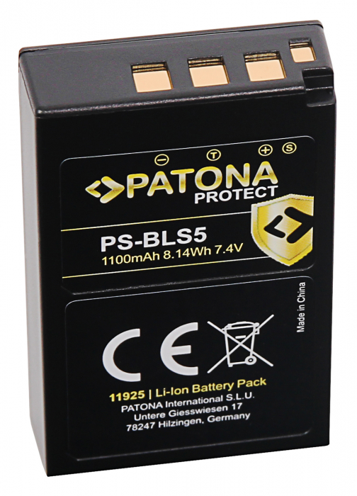 Acumulator tip Olympus BLS5 1100mAh Patona Protect [2]