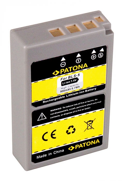 Acumulator tip Olympus BLS5 900mAh Patona [2]