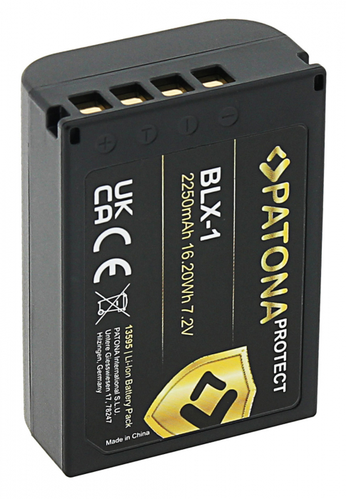 Acumulator tip Olympus BLX-1 2250mAh Patona Protect [5]