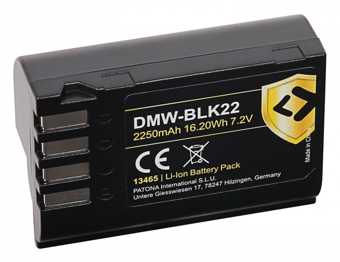 Acumulator tip Panasonic DMW-BLK22 2250mAh Patona Protect [2]