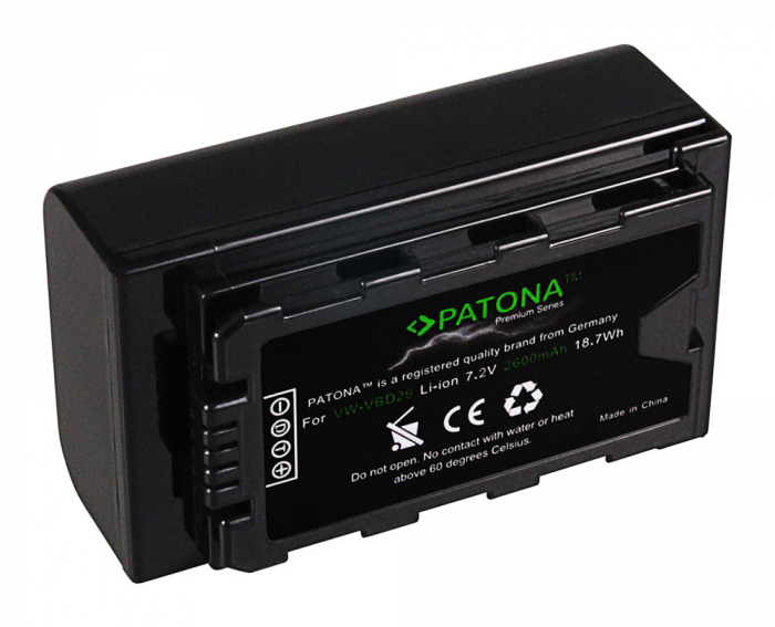 Acumulator tip Panasonic VW-VBD29 2600mAh Patona Premium [2]