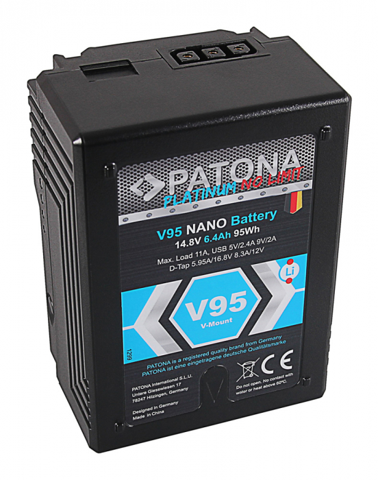 Acumulator tip Sony BP-150w 6400mAh V-Mount Patona Platinum Nano [3]