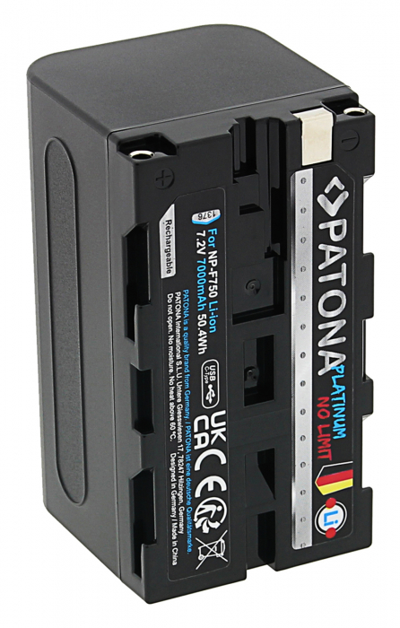 Acumulator tip Sony NP-F750 cu port USB-C 7000mAh Patona Platinum [5]