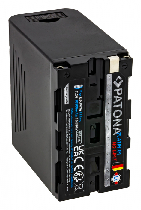 Acumulator tip Sony NP-F970 F960 F950 PD20W USB-A 5V/2A 10500mAh Patona Platinum [4]