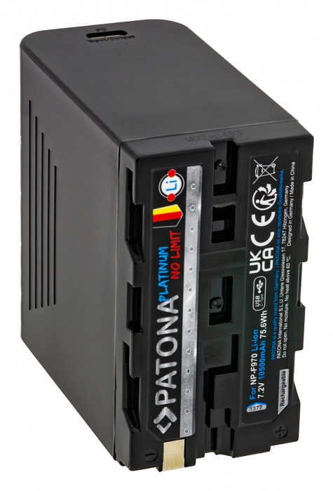 Acumulator tip Sony NP-F970 F960 F950 PD20W USB-A 5V/2A 10500mAh Patona Platinum [6]