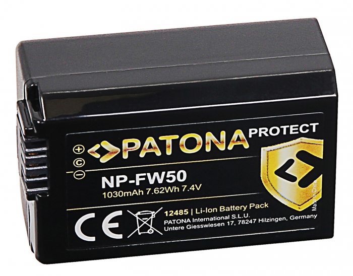 Acumulator tip Sony NP-FW50 1030mAh Patona Protect [2]