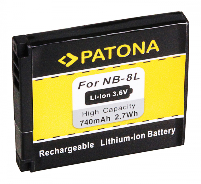 Acumulator tip Canon NB-8L 740mAh Patona [2]