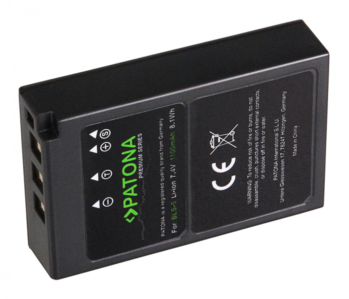 Acumulator pentru Olympus PS-BLS5 1100mAh Patona Premium [2]